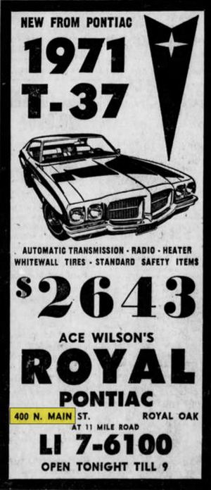 Royal Pontiac - Feb 1971 Ad